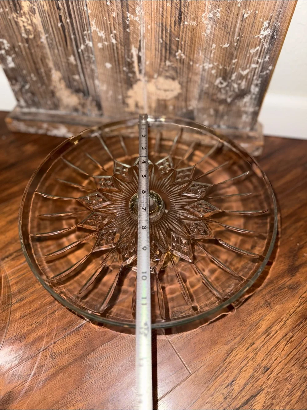 Vintage Pedestal Cake Stand With Etched Floral Lid